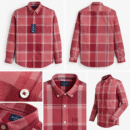 Check Shirt 100% Cottan - red