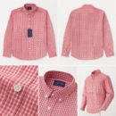Check Shirt 100% Cottan - Pink