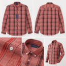 Check Shirt 100% Cottan - Wine Red