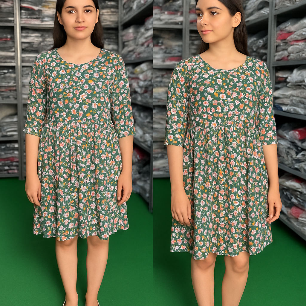 Printed Cotton Anarkali Kurti womens - Image 3