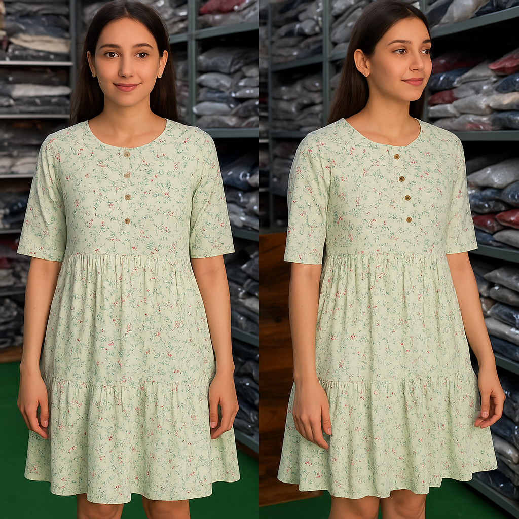 Printed Cotton Anarkali Kurti womens - Image 6