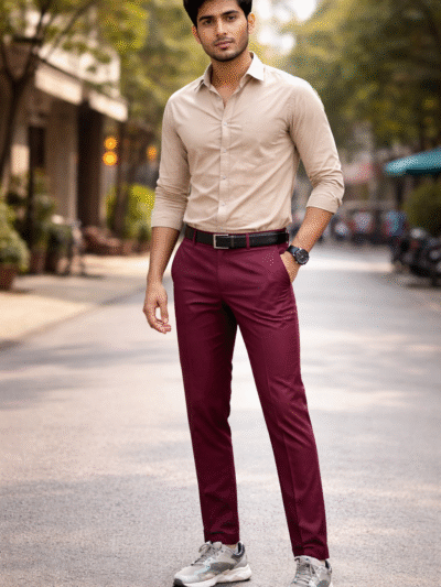 MAROON FORAL PANT